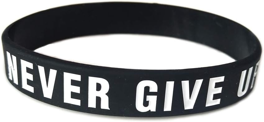 Never give up Motivational Bracelets