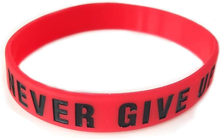 Never give up Motivational Bracelets